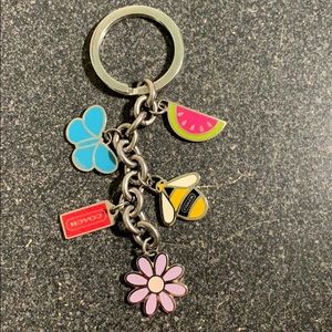 Coach keychain Summer flower bee